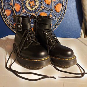 Dr. Martens 1460 Smooth Leather Buckle Boots